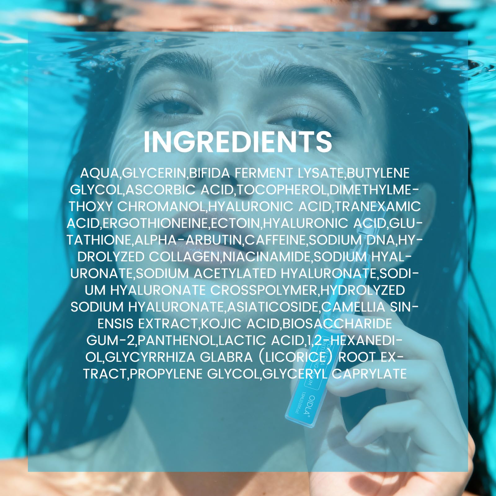 OIDLA Salmon DNA Serum – 5000ppm PDRN, 6 Hyaluronic Acids, 72-Hour Hydration