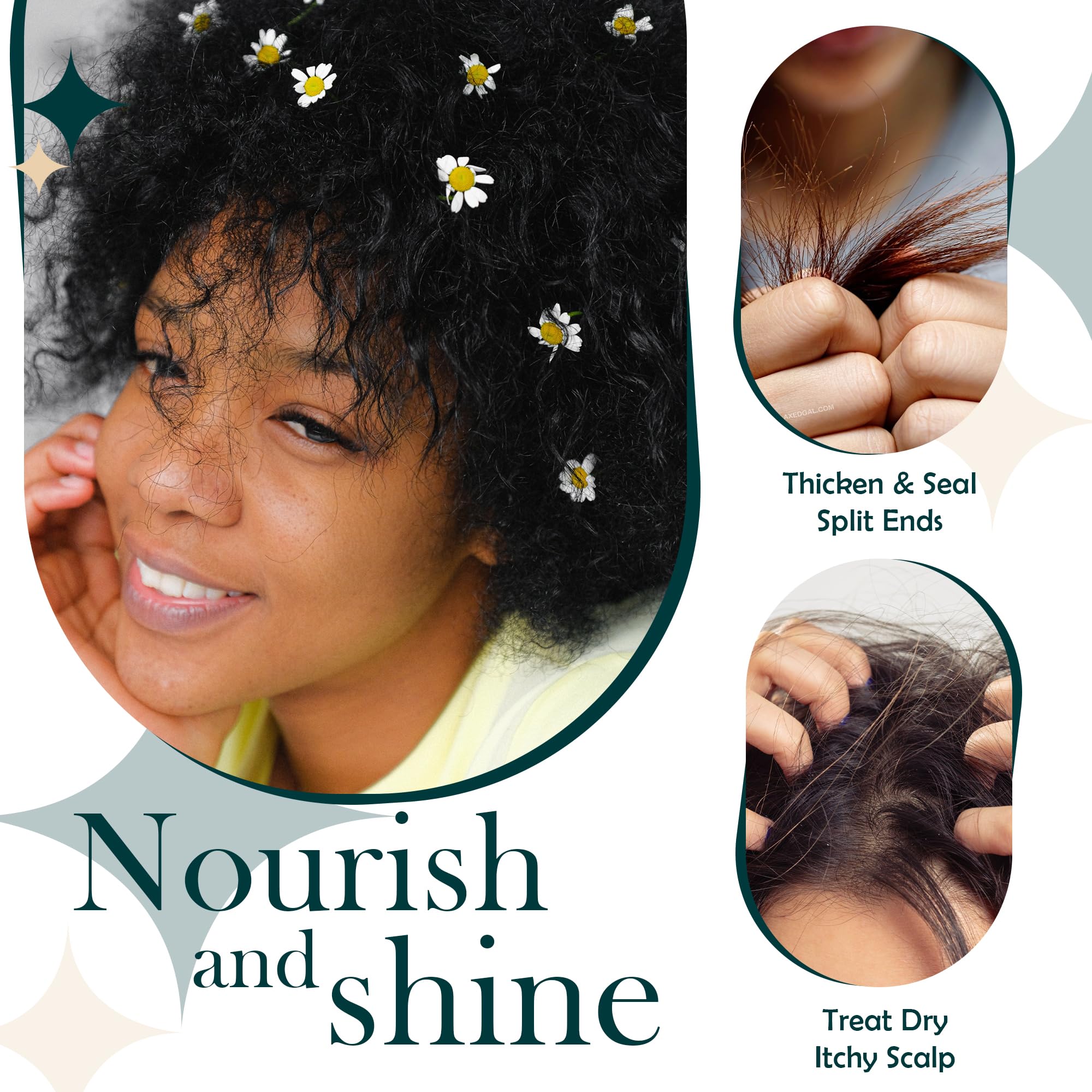 OilnGlow USDA Organic 9-in-1 Hair Growth Serum & Strengthening Oil – Rosemary, Castor, Jojoba, Ginger & Peppermint, 2 fl oz