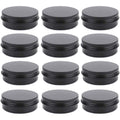 OJYUDD 12-Pack 2 oz Aluminum Tin Jars with Screw Lids – Refillable Sample Containers