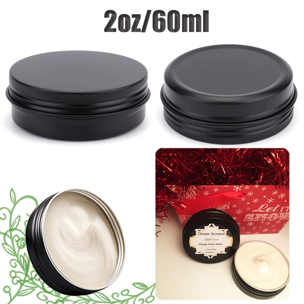 OJYUDD 12-Pack 2 oz Aluminum Tin Jars with Screw Lids – Refillable Sample Containers