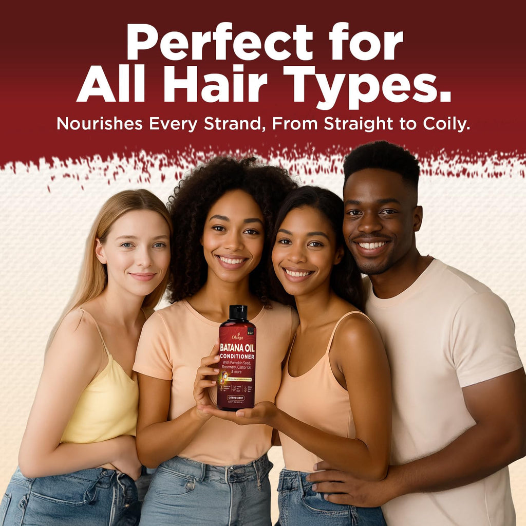 Okaga Batana Oil Conditioner – 8-in-1 Hair Growth Formula with Aloe Vera, Biotin, Jojoba, Argan – Citrus Scent – 2 Pack