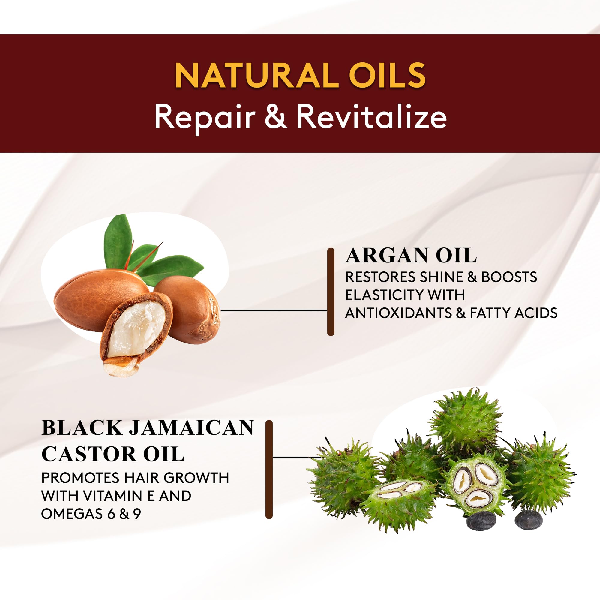 OKAY Black Jamaican Castor Oil with Argan Oil – 4 oz Bottle (2-Pack) for Hair & Skin