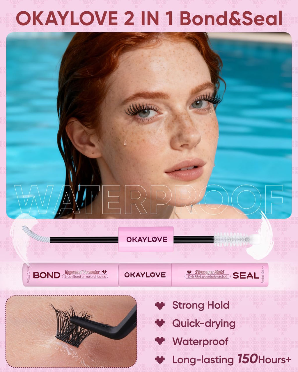 OKAYLOVE LIRA Manga Lash Clusters 12mm – 80pcs CC Curl Clear Band DIY Extensions
