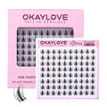 OKAYLOVE LIRA Manga Lash Clusters 12mm – 80pcs CC Curl Clear Band DIY Extensions