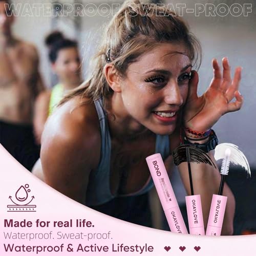 OKAYLOVE Lash Cluster Glue - 2-in-1 Waterproof Lash Bond & Seal, 150H+ Hold, Quick-Drying, Non-Irritating