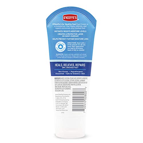 O'Keeffe's Healthy Feet Foot Cream Tube – 12 Pack, 3 oz Each