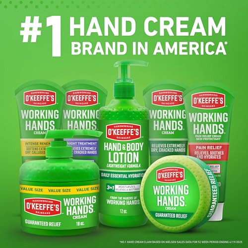 O'Keeffe's Hand & Body Lotion with Glycerin & Shea Butter - 12 oz Pump (2 Pack) | Daily Hydration and Relief