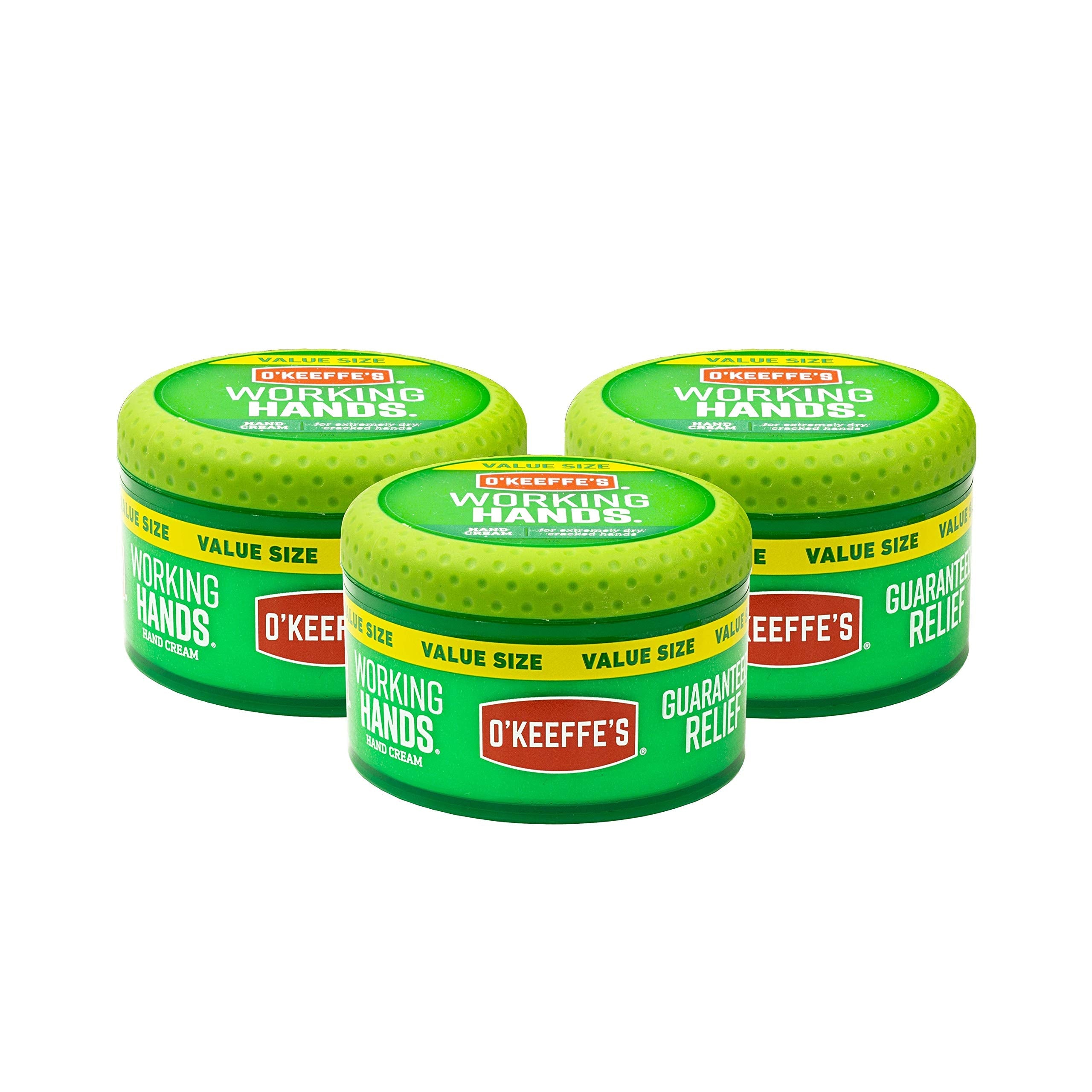 O'Keeffe's Working Hands Hand Cream Jar – 3-Pack, 6.8 oz | Unscented & Non-Greasy