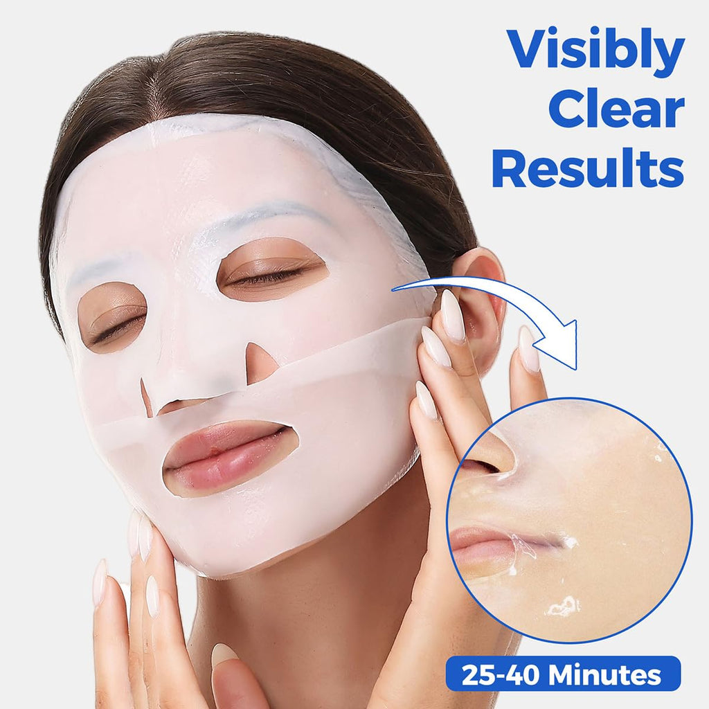 Okela 7-Pack Collagen Hydrogel Masks – Overnight Hydration, Firming & Brightening
