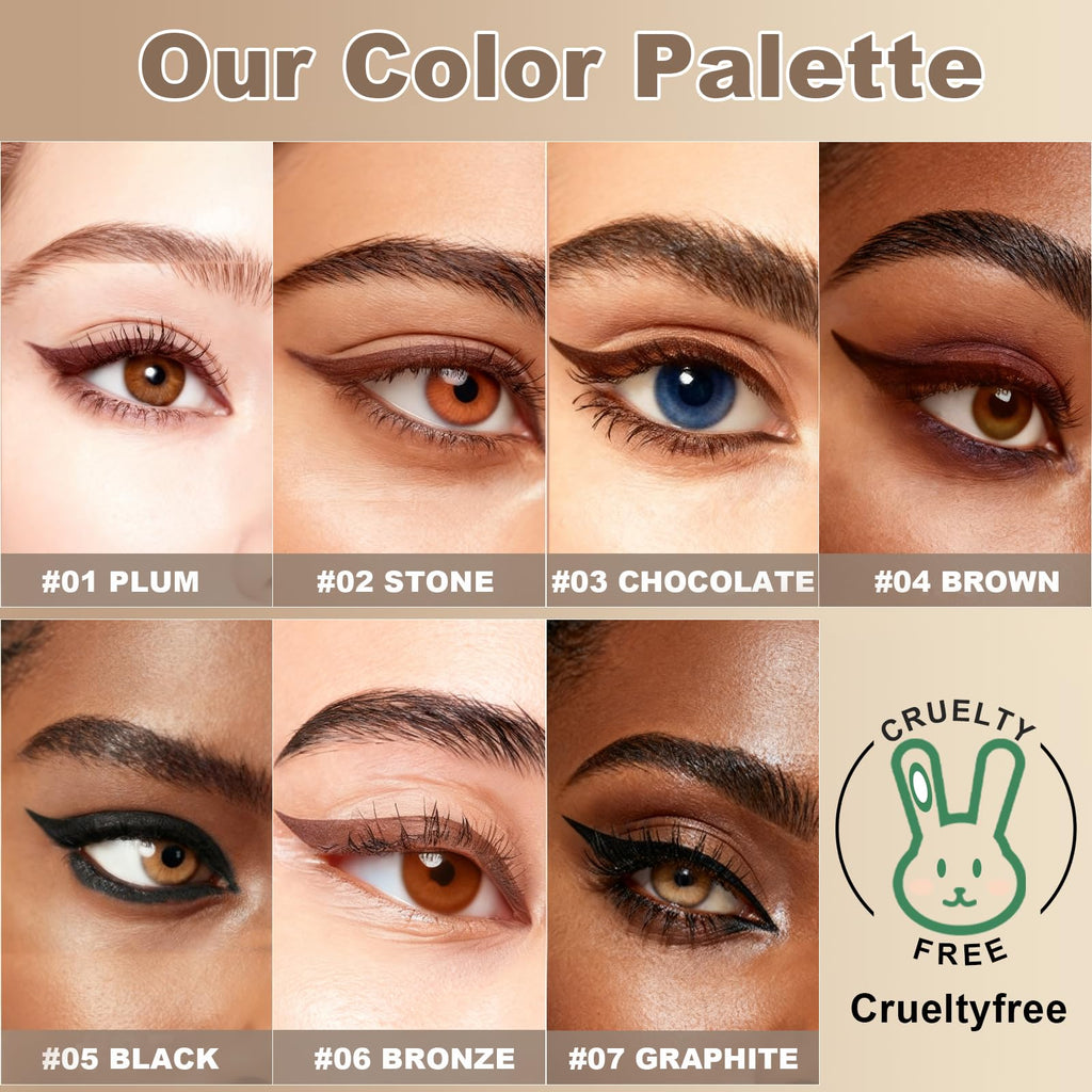 Okerker Plum & Black Gel Eyeliner Pencil – Waterproof, Long-Lasting (2PCS)