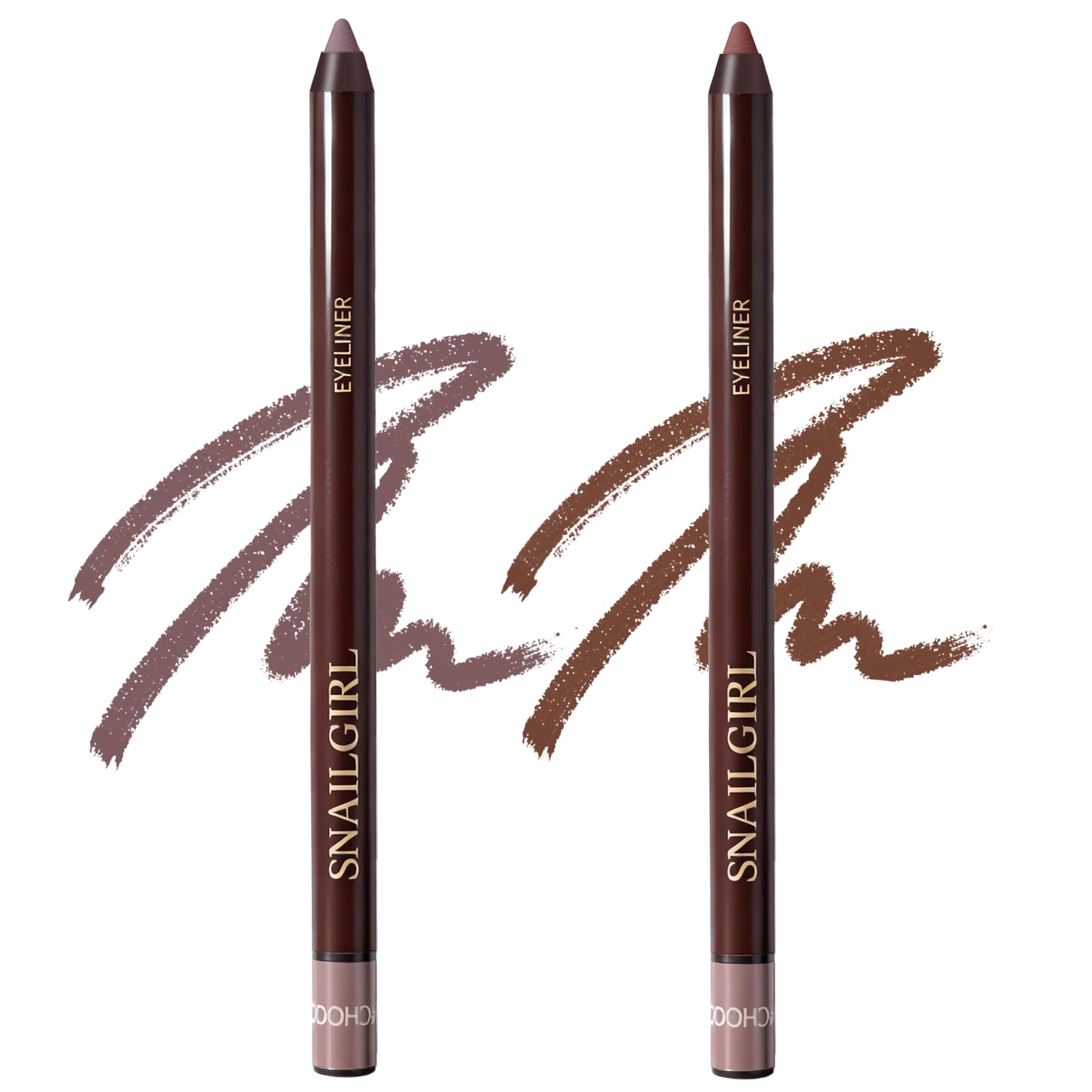 Okerker Plum&Chocolate 2-Piece Gel Eyeliner Pencil – Waterproof, Long-Lasting Plum Eye Liner