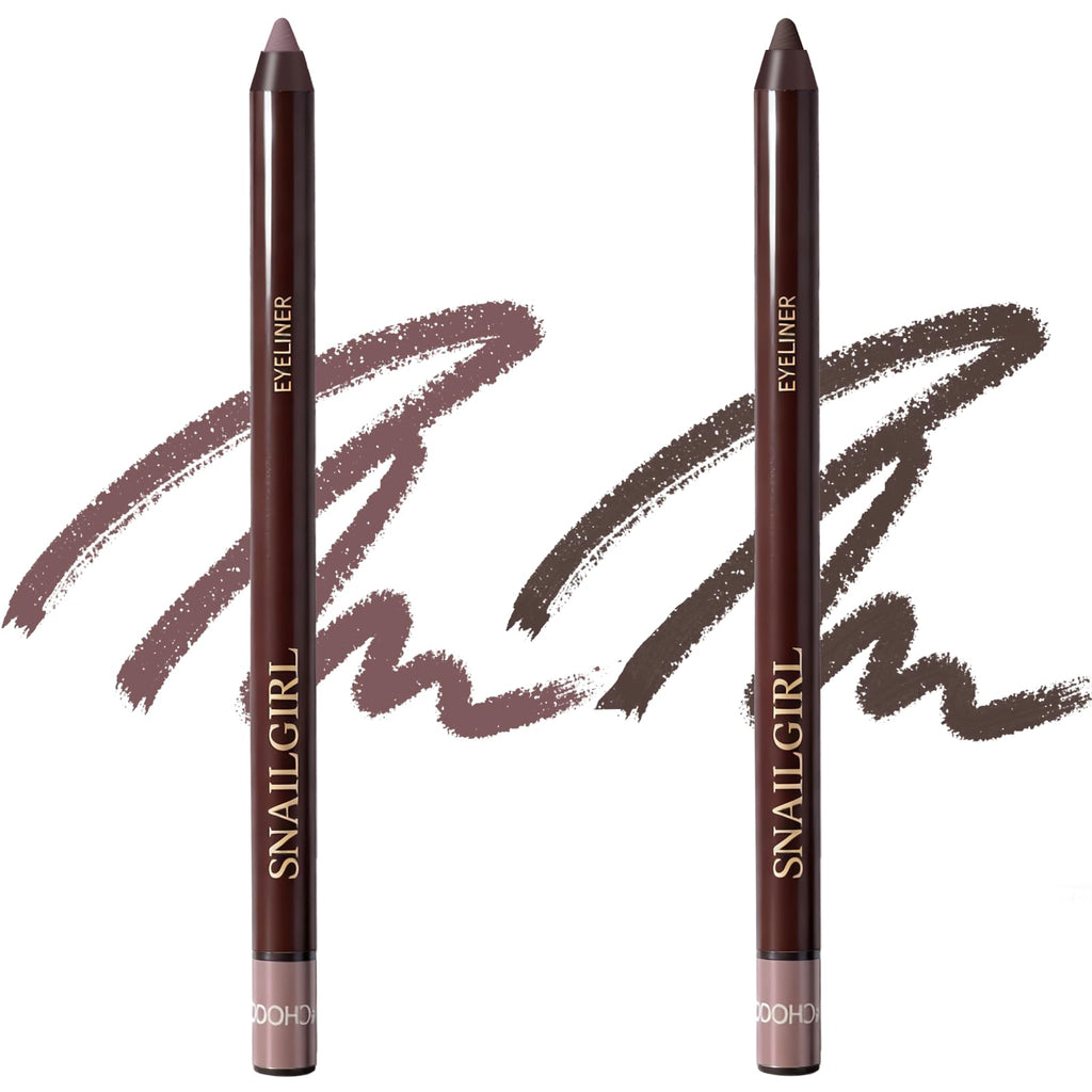 Okerker Plum&Brown 2PCS Gel Eyeliner Pencil – Waterproof, Smudge-Proof, Long-Lasting Plum Eye Liner