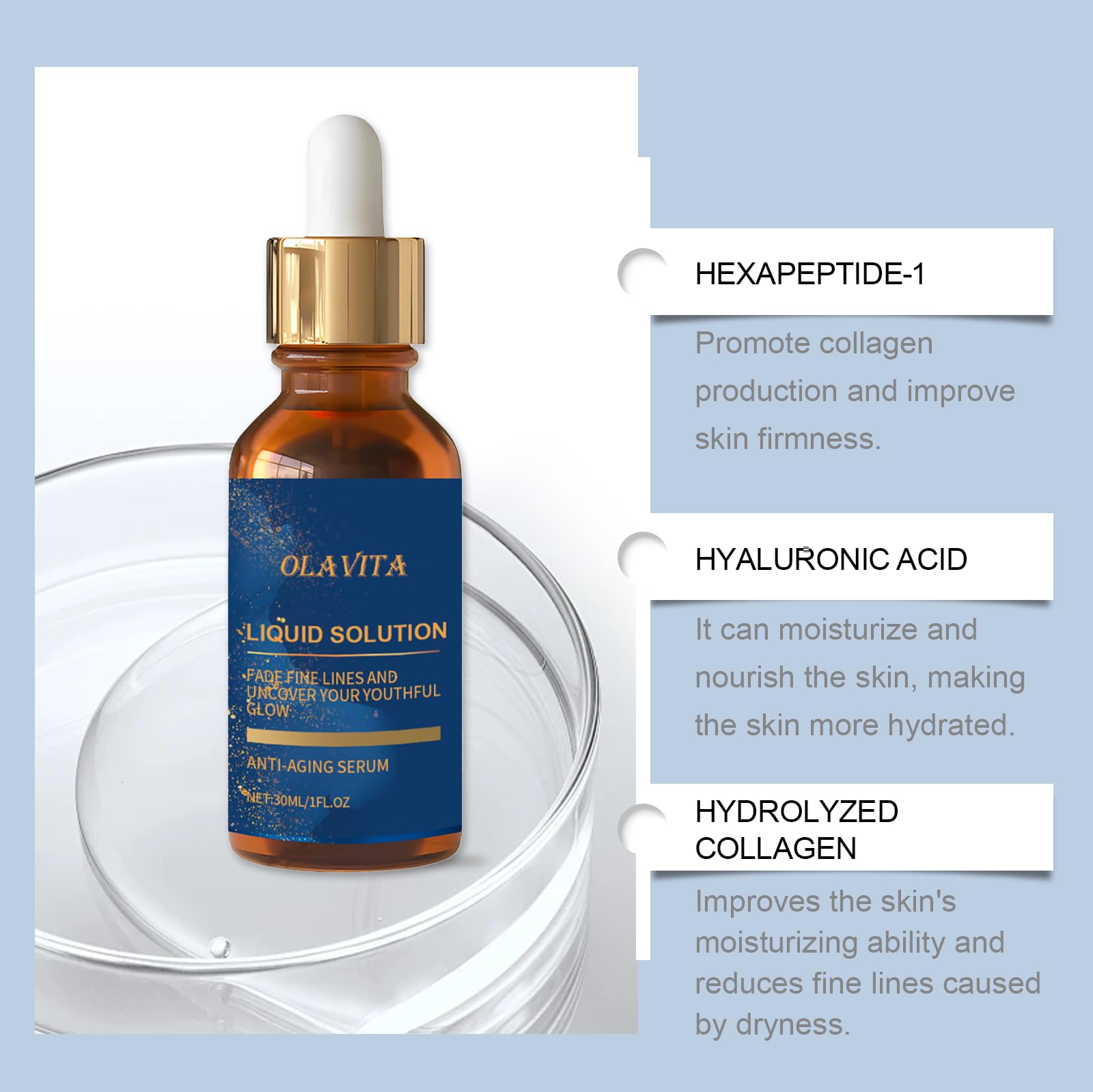 OLAVITA Facial Serum – Vitamin C, Retinol & Aloe (2-Piece) | Anti-Aging, Pore Refining & Hydration