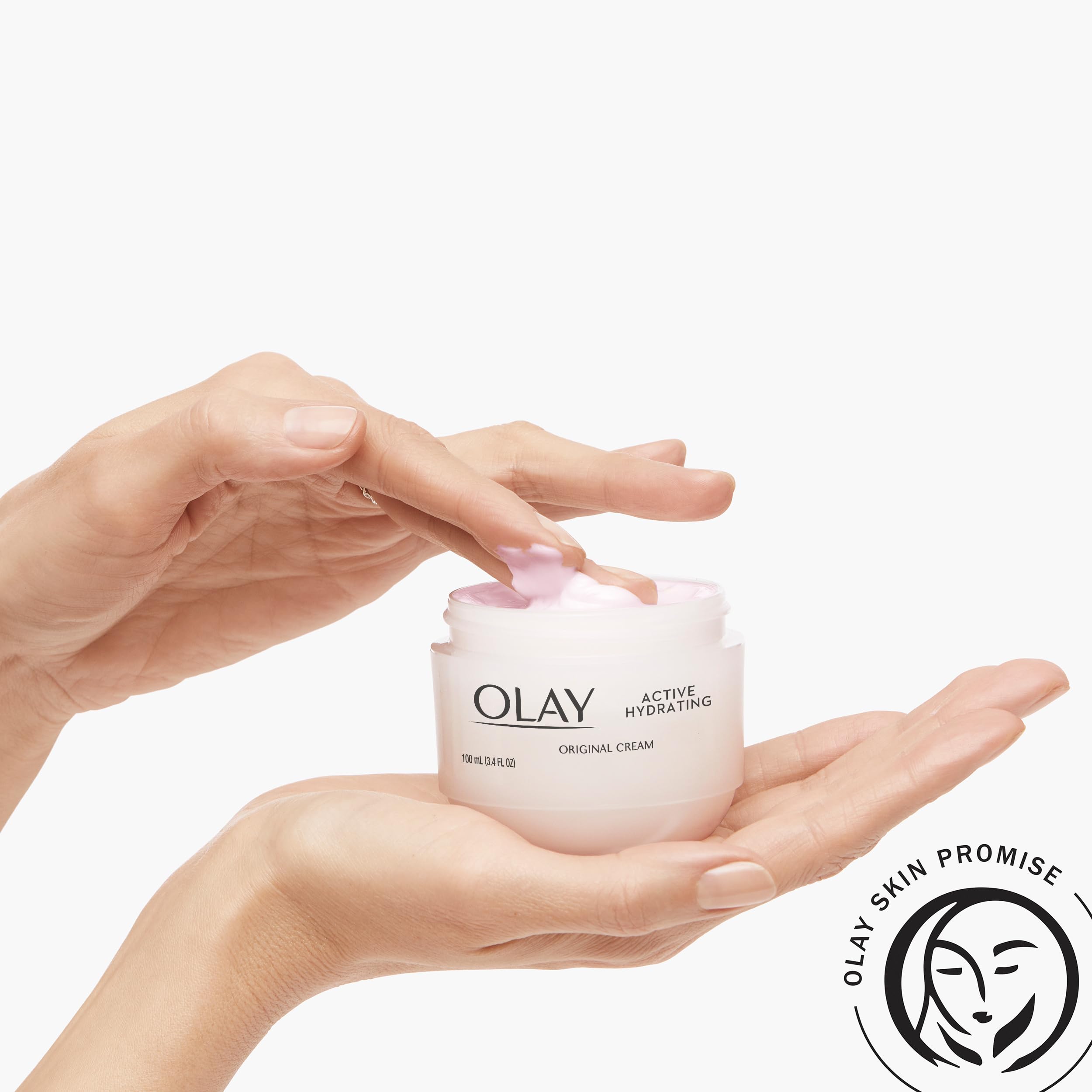 Olay Active Hydrating Cream – Face Moisturizer, 3.4 fl oz | 48-Hour Hydration