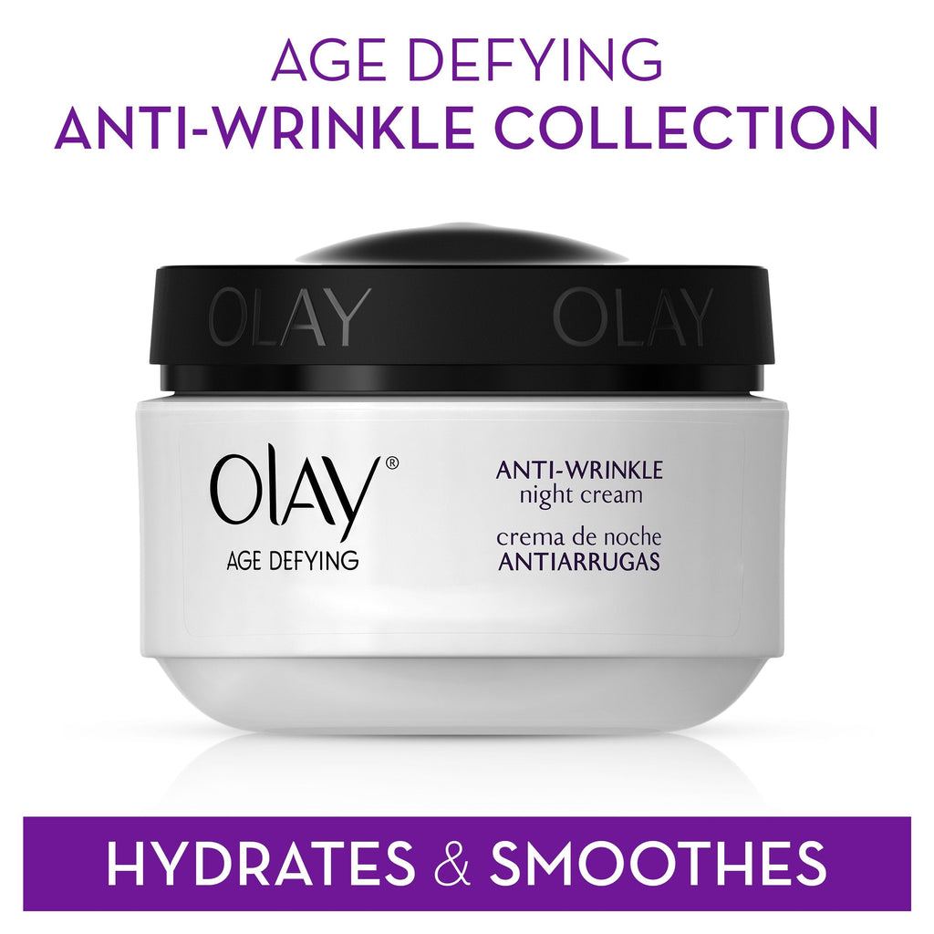 Olay Age Defying Anti-Wrinkle Replenishing Night Face Cream – 2 oz, 3-Count