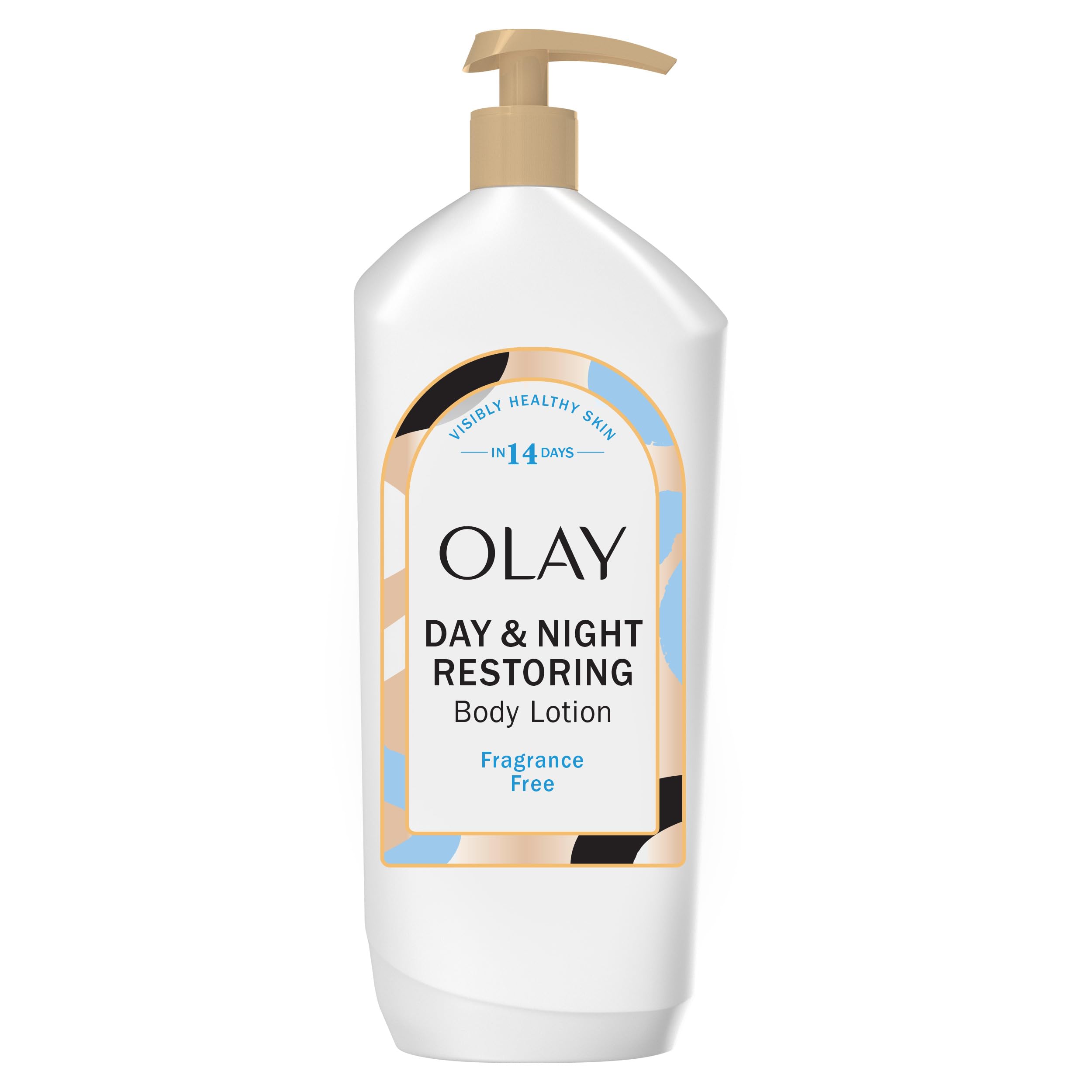 Olay Body Lotion for Women – 24-Hour Hydration, Day & Night Restoring, Fragrance Free, 18 oz