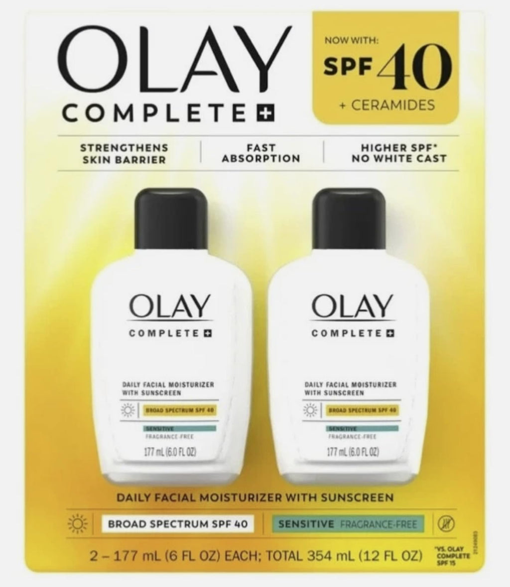 OLAY Complete Daily Facial Moisturizer with SPF 40 — 2-Pack