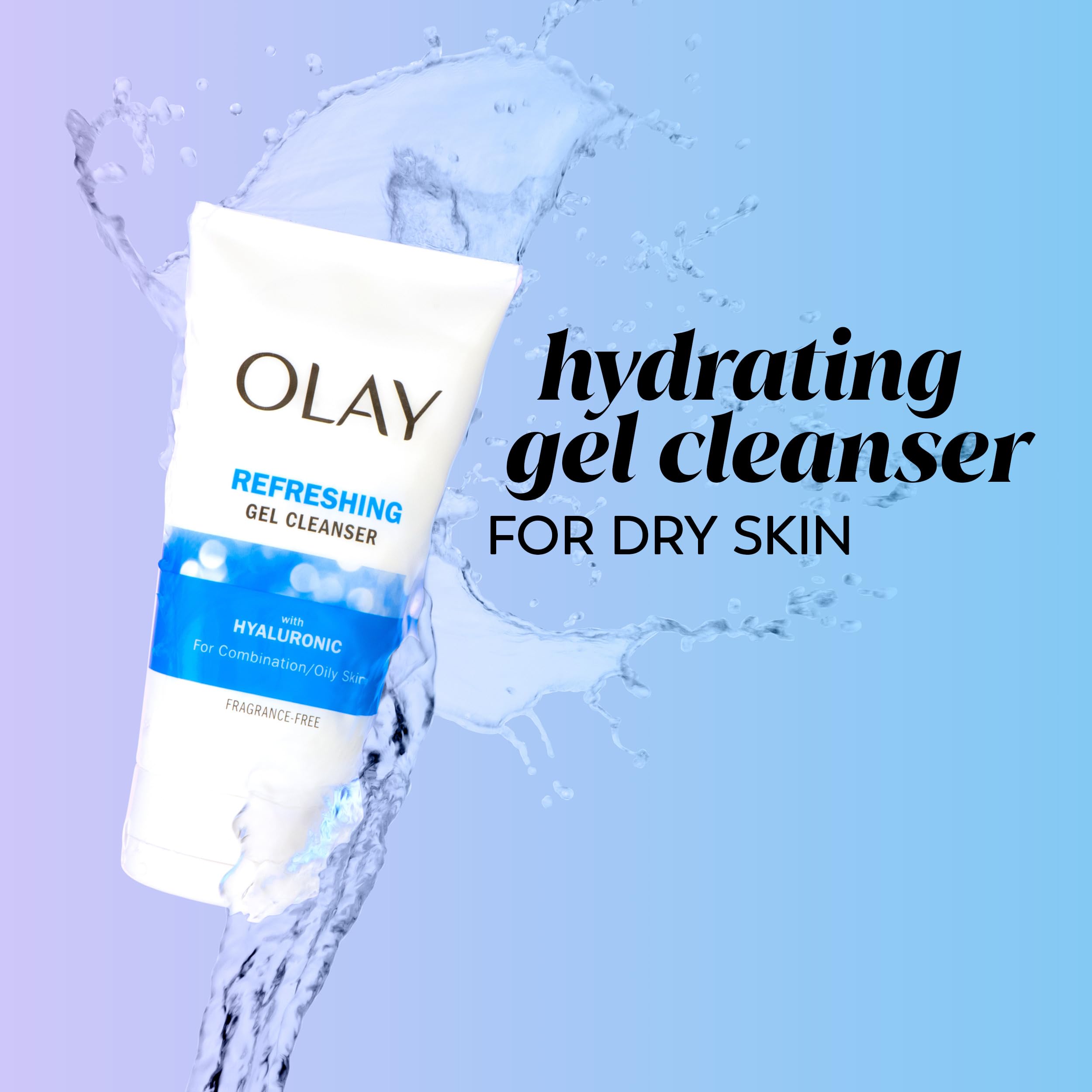 Olay Hyaluronic Duo Pack – Fragrance-Free Gel Cleanser & Ultralight Gel Moisturizer