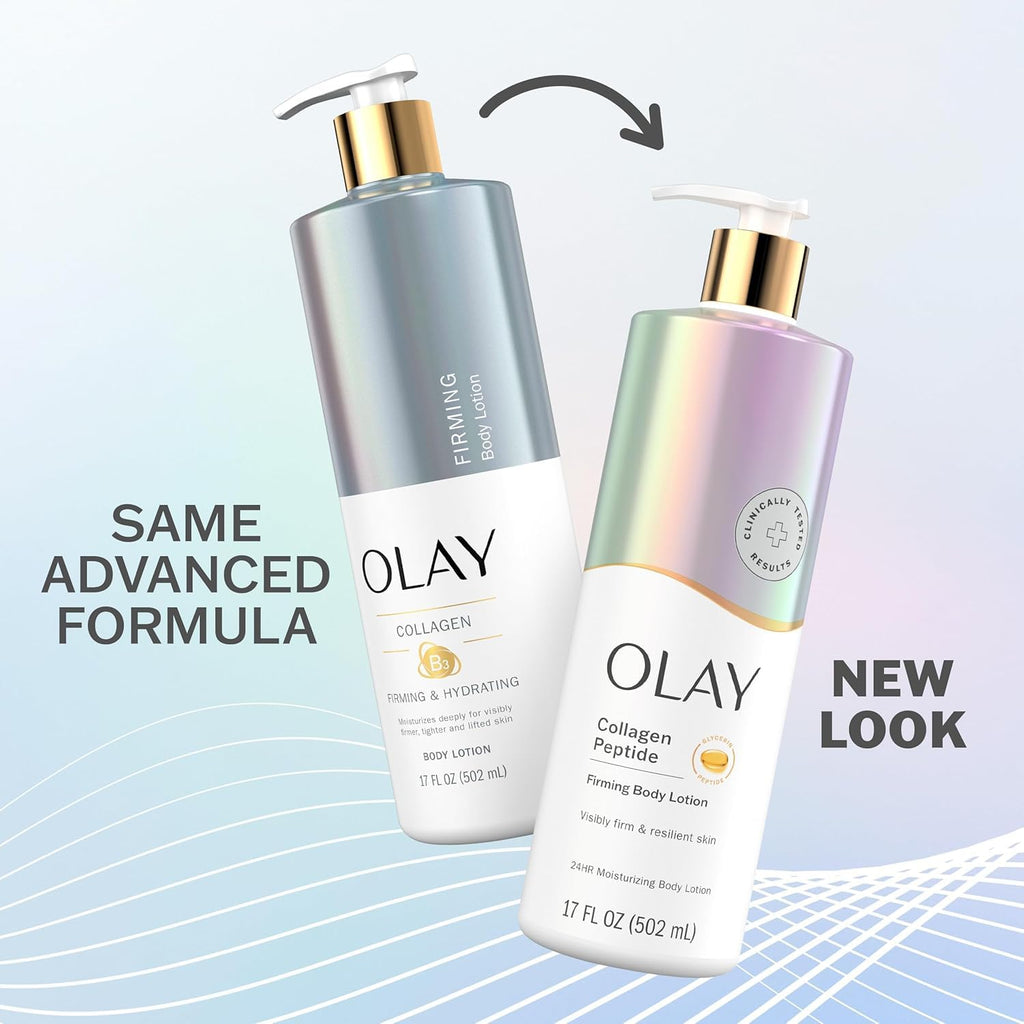 Olay Firming & Hydrating Body Lotion with Collagen – 17 oz Pump (Pack of 4)