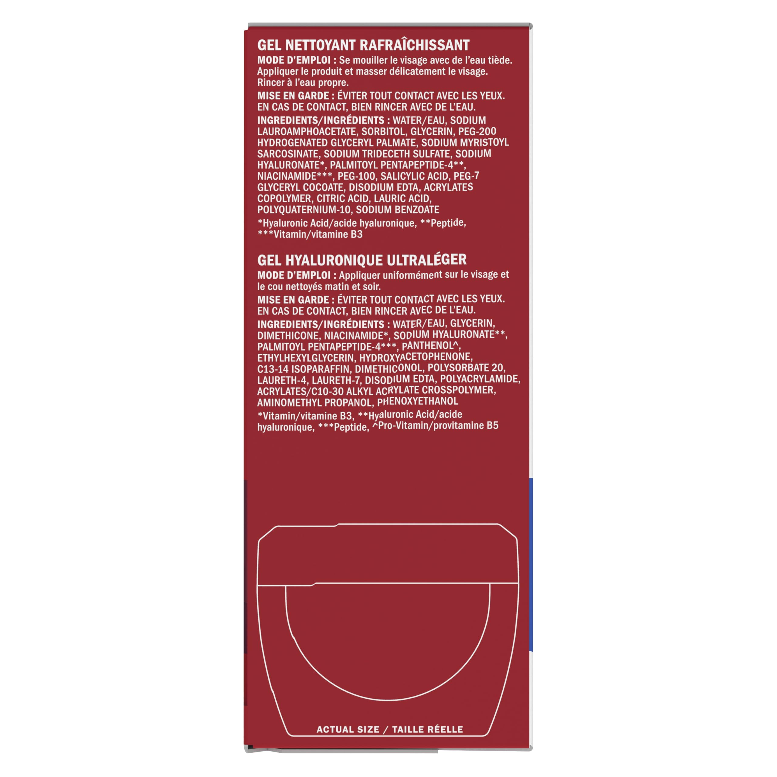 Olay Hyaluronic Duo Pack – Fragrance-Free Gel Cleanser & Ultralight Gel Moisturizer