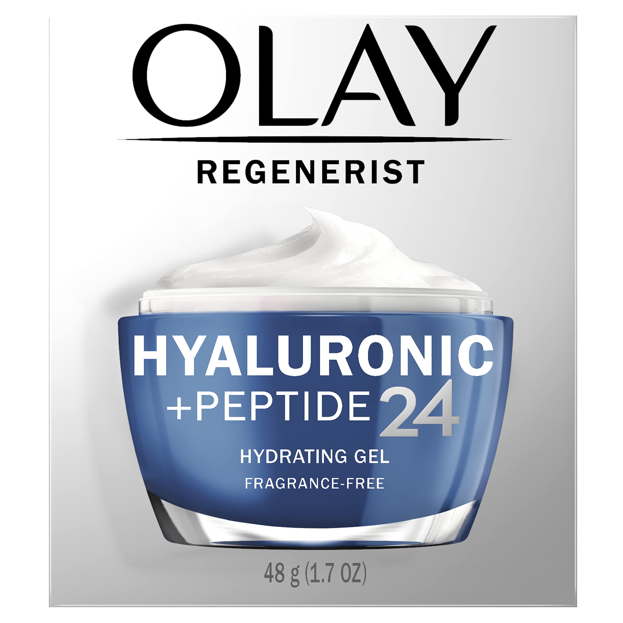 Olay Regenerist Hyaluronic + Plum Refresh Ultralight Gel – Fragrance-Free Hydration (1.7 oz)