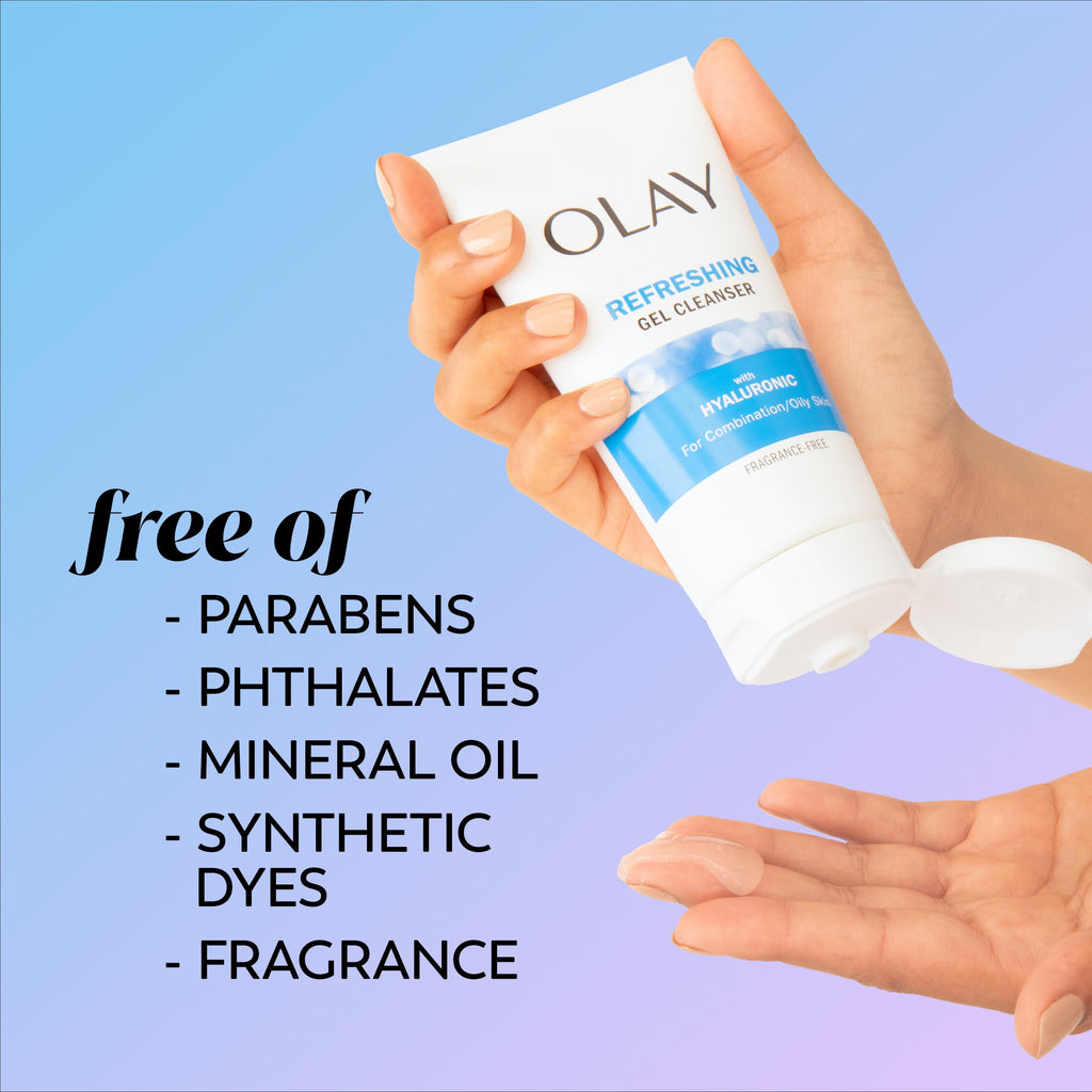 Olay Hyaluronic Duo Pack – Fragrance-Free Gel Cleanser & Ultralight Gel Moisturizer