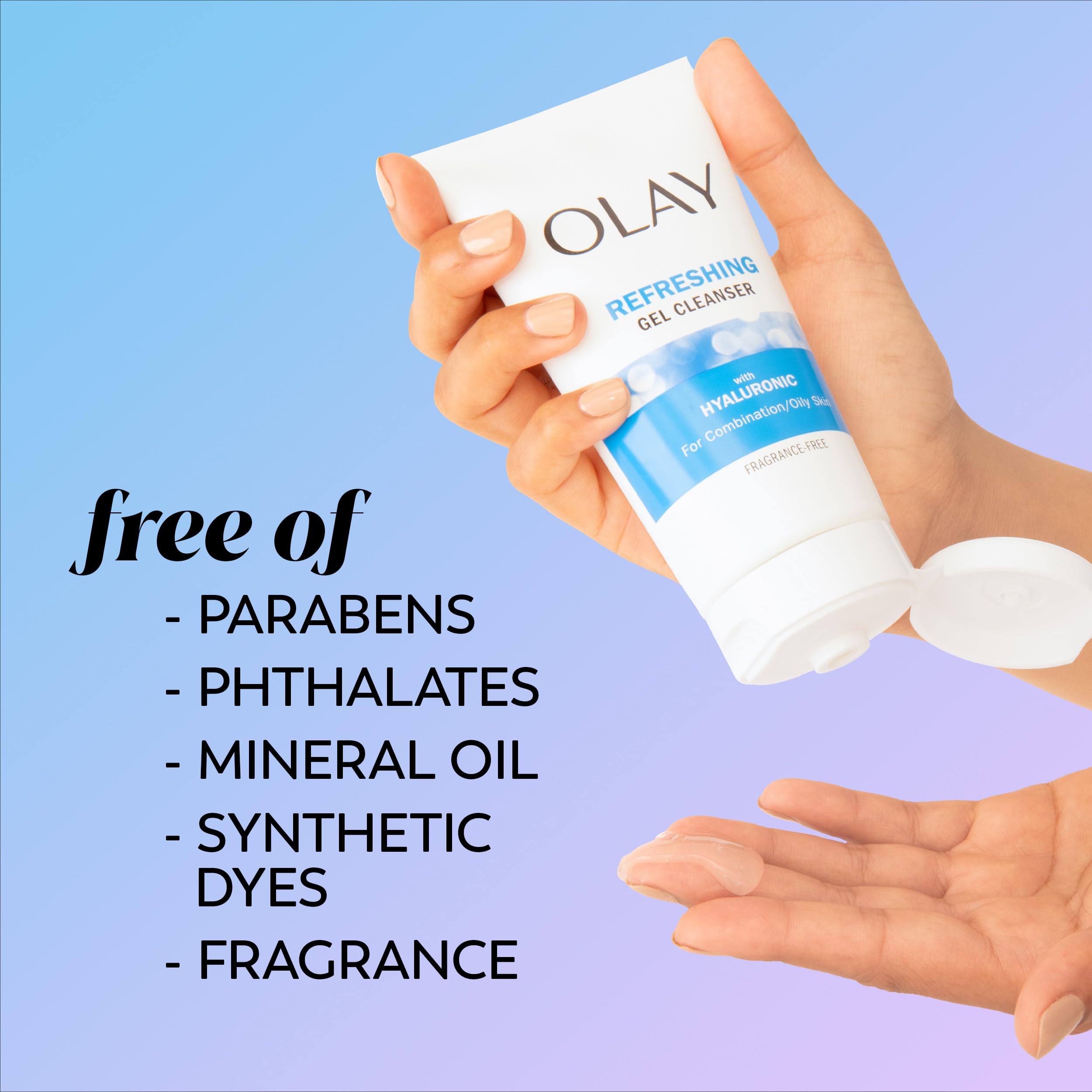 Olay Hyaluronic Duo Pack – Fragrance-Free Gel Cleanser & Ultralight Gel Moisturizer