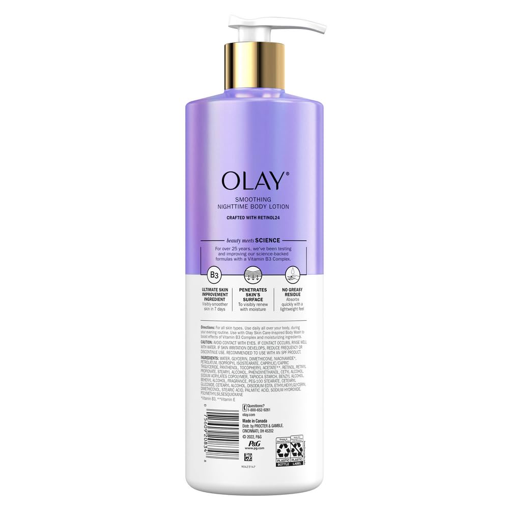 Olay Smoothing Hand & Body Lotion with Retinol & Vitamin B3 – 17 fl oz Pack of 4