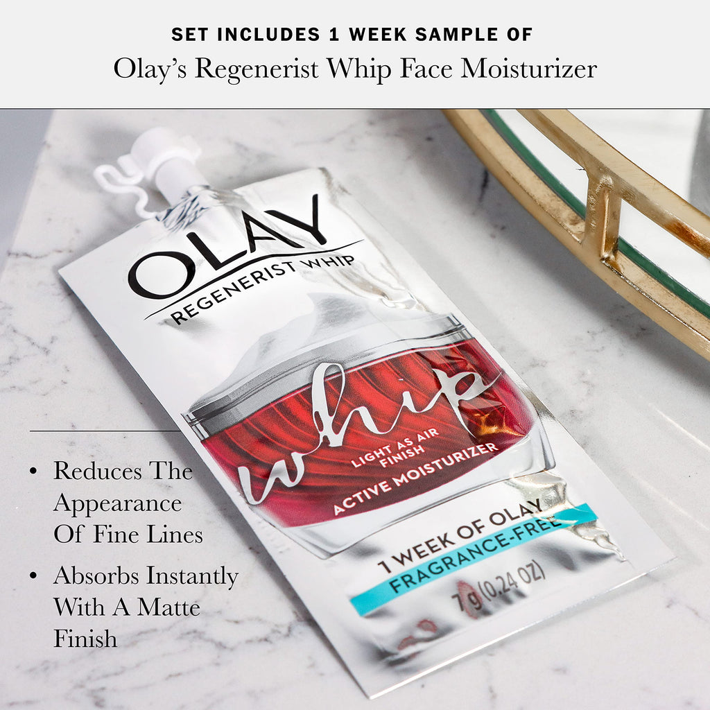 Olay Vitamin C + Peptide 24 Eye Cream + Whip Face Moisturizer Travel Set | Fragrance-Free