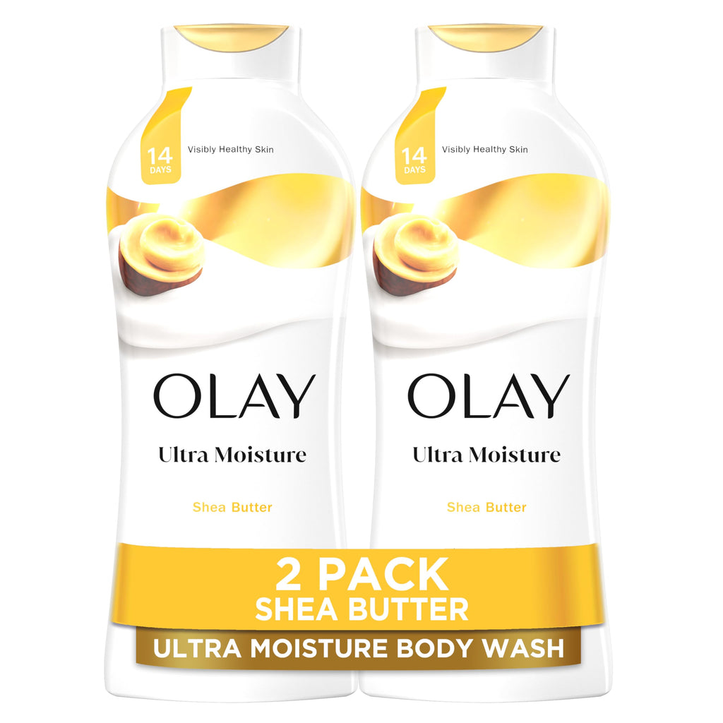 Olay Ultra Moisture Body Wash for Women – 24HR Hydration with Shea Butter & Vitamin B3 Complex | Paraben & Phthalate Free | 2 x 22 oz