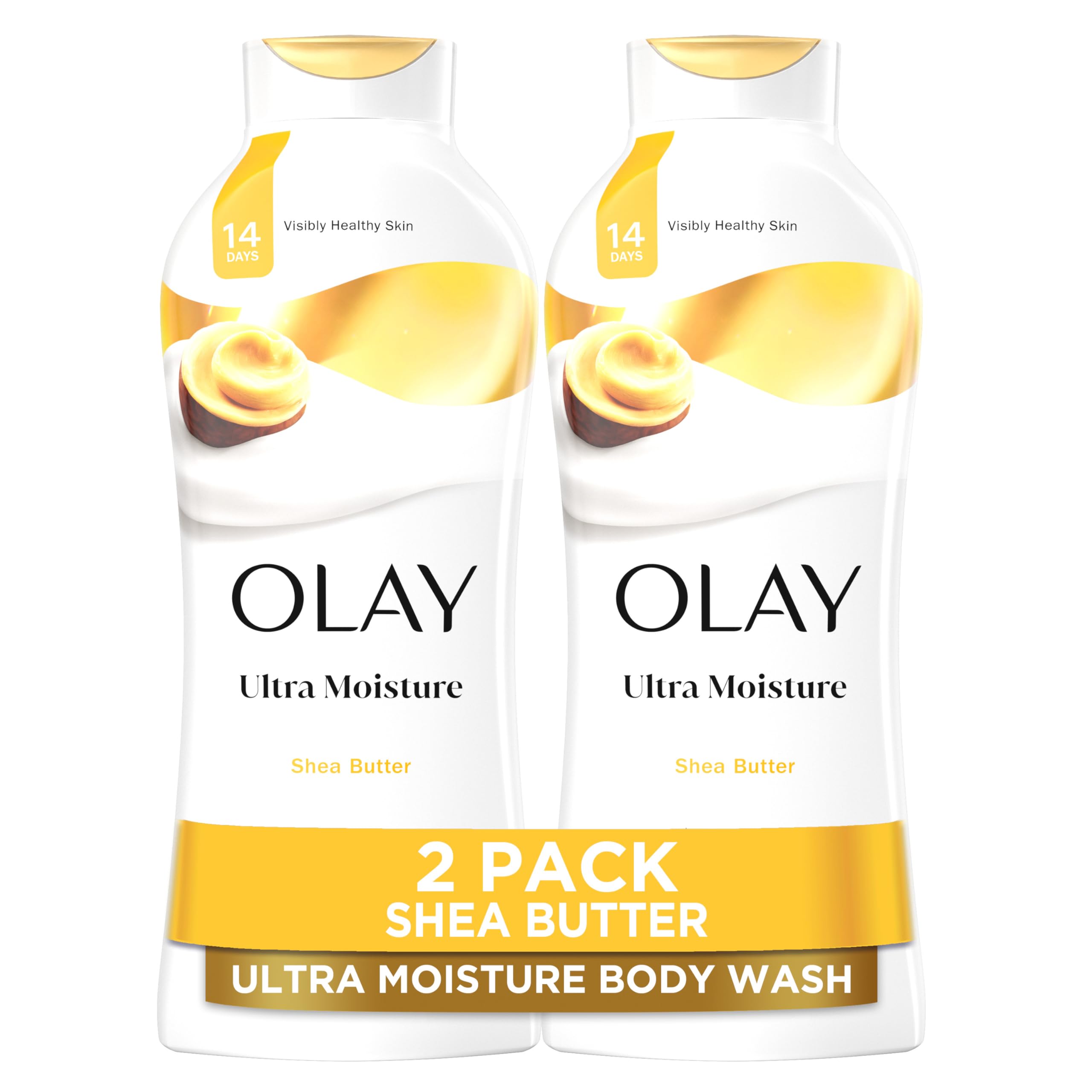 Olay Ultra Moisture Body Wash for Women – 24HR Hydration with Shea Butter & Vitamin B3 Complex | Paraben & Phthalate Free | 2 x 22 oz