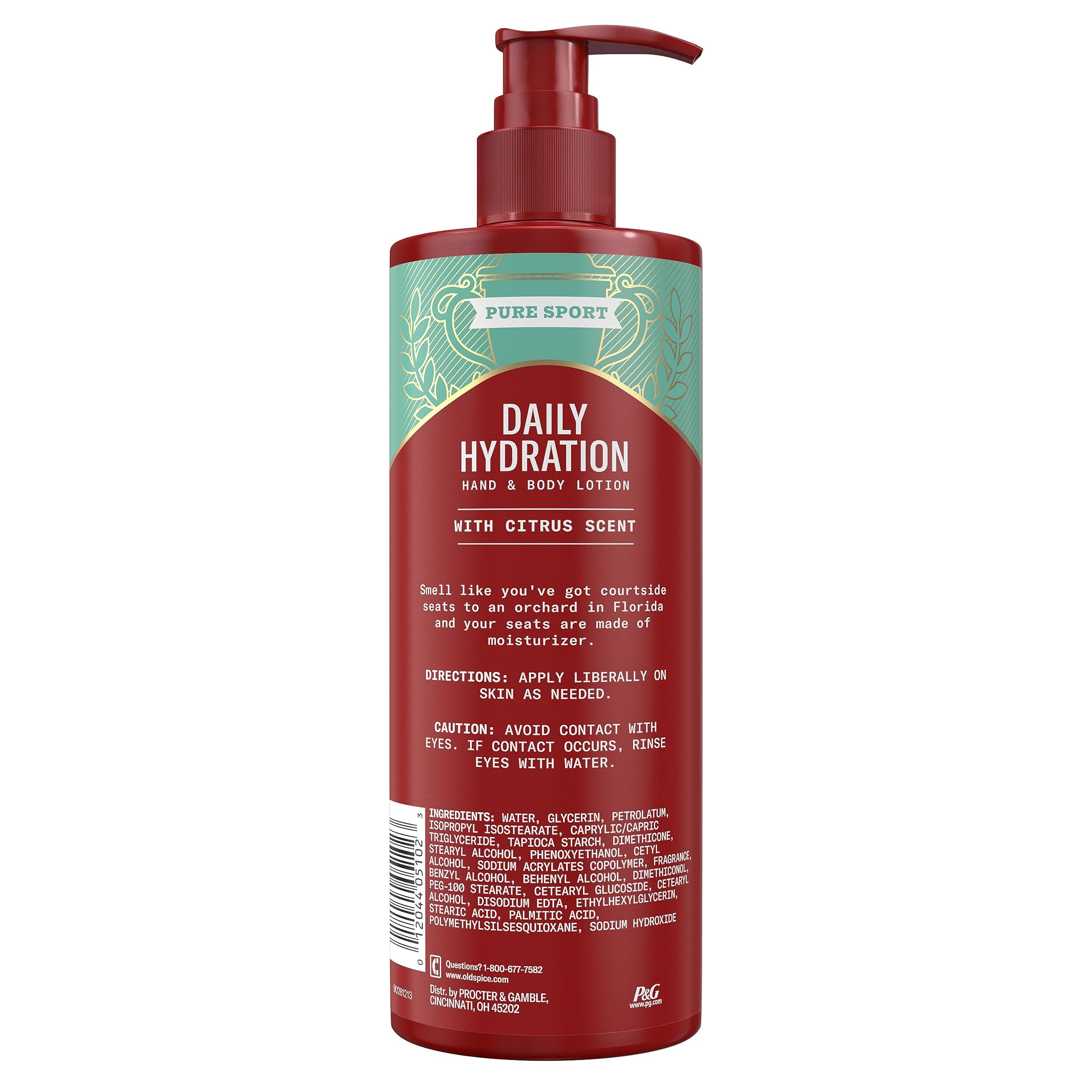 Old Spice Daily Hydration Hand & Body Lotion for Men – 4-Pack, Citrus Scent