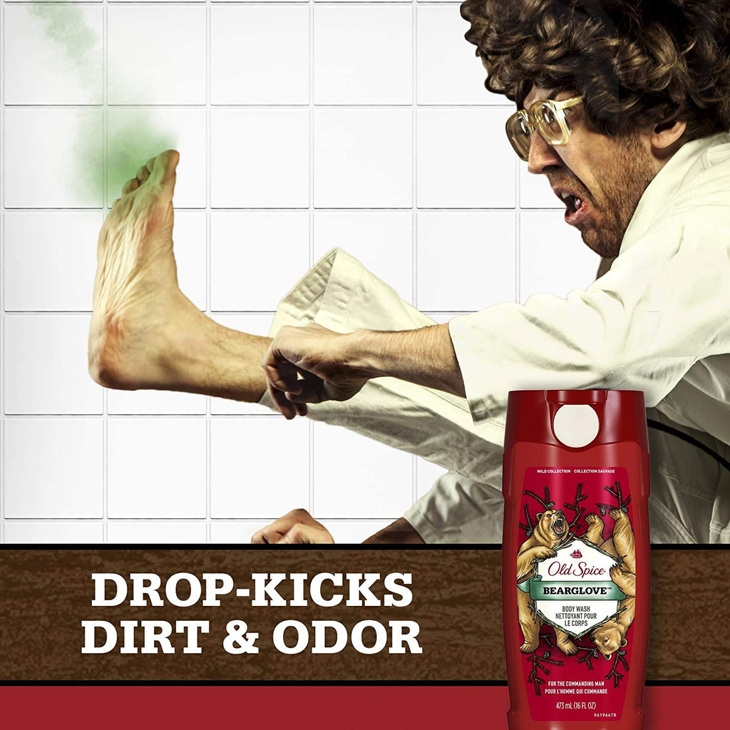 Old Spice Bearglove Body Wash for Men – Wild Collection, 16 Fl Oz (Pack of 4)