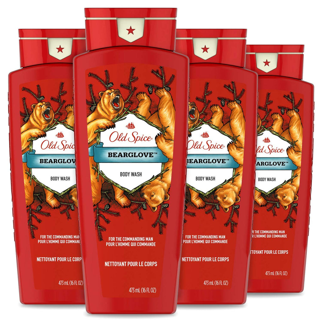 Old Spice Bearglove Body Wash for Men – Wild Collection, 16 Fl Oz (Pack of 4)