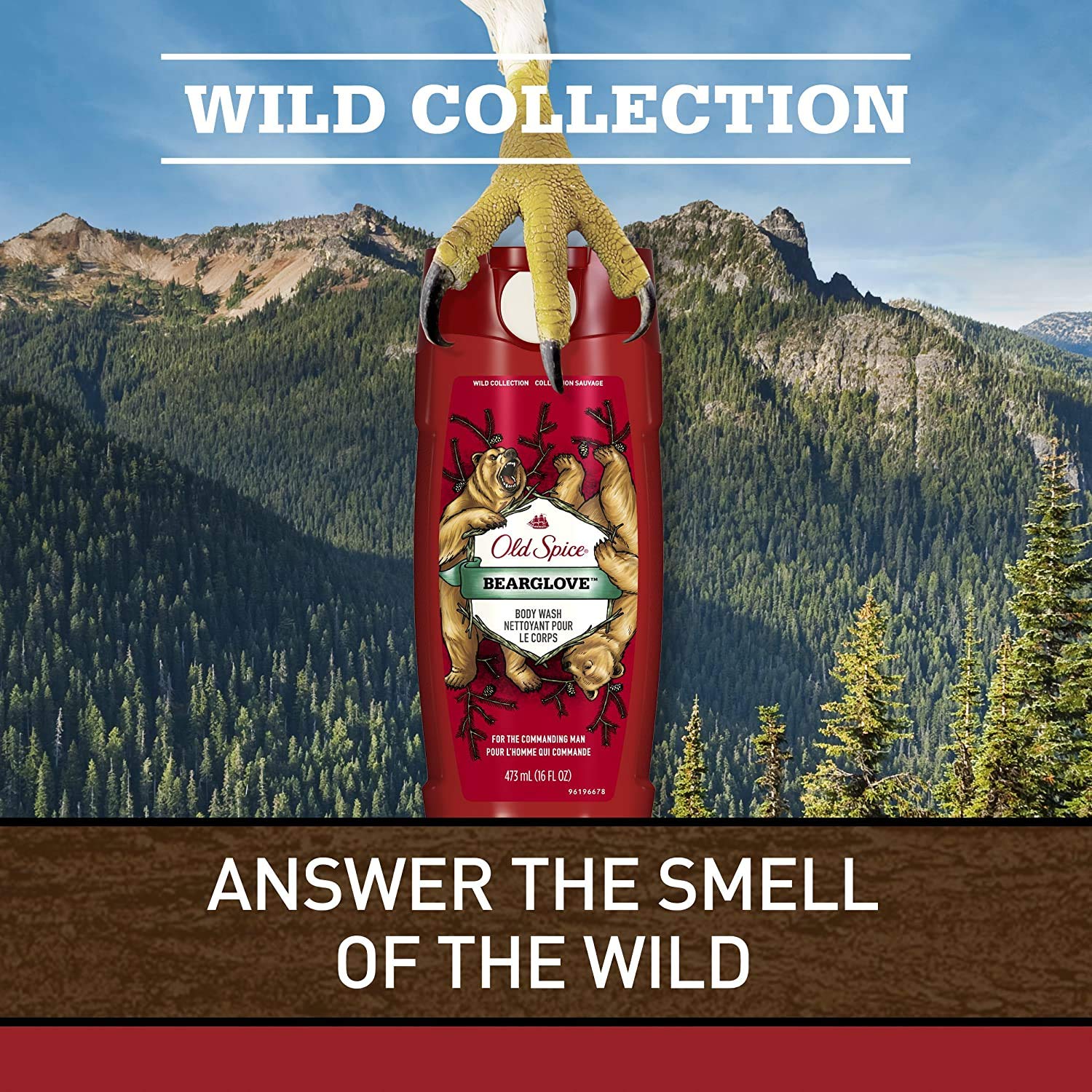 Old Spice Bearglove Body Wash for Men – Wild Collection, 16 Fl Oz (Pack of 4)