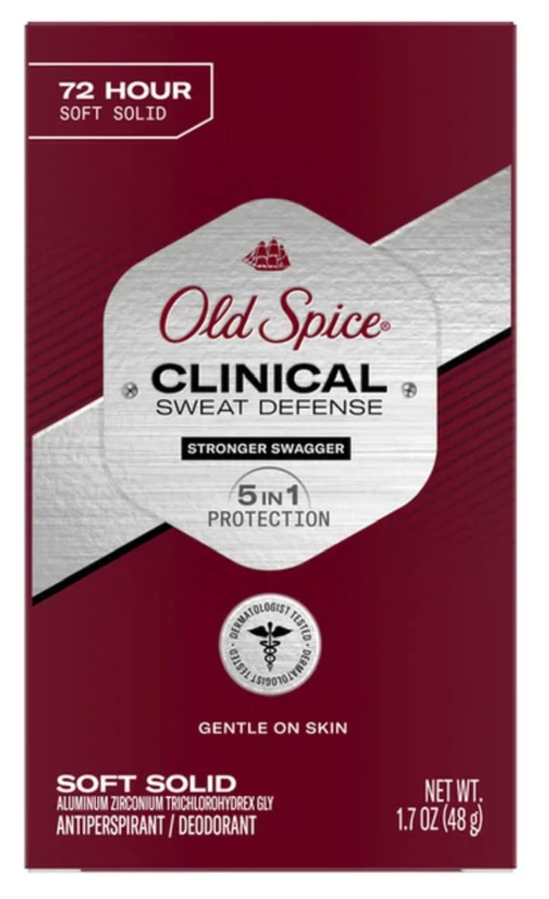 Old Spice Clinical Sweat Defense Soft Solid Deodorant for Men – 72-Hour Protection (1.7 oz)