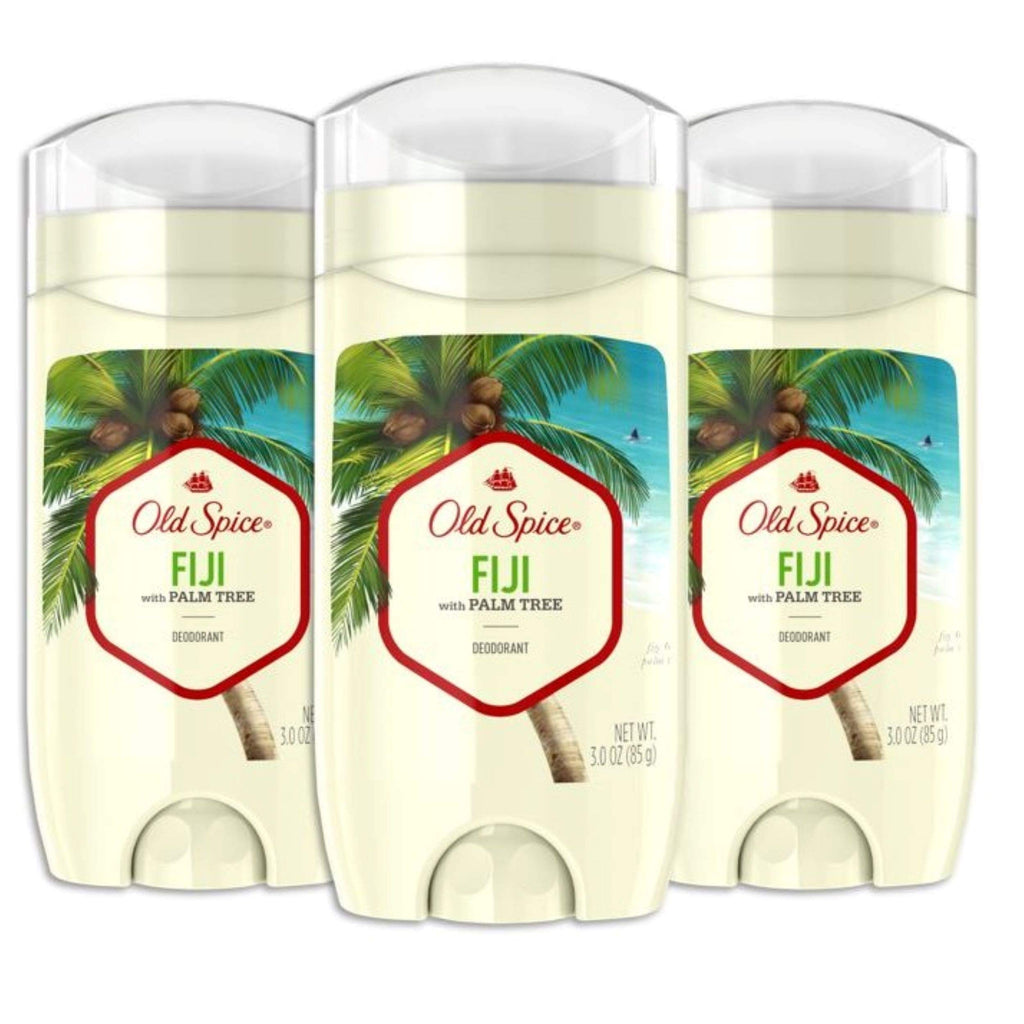 Old Spice Fiji Palm Tree Aluminum-Free Deodorant for Men – 3oz Pack of 3