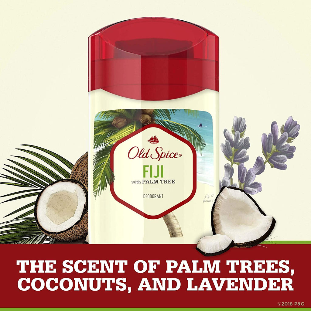 Old Spice Fiji Palm Tree Aluminum-Free Deodorant for Men – 3oz Pack of 3