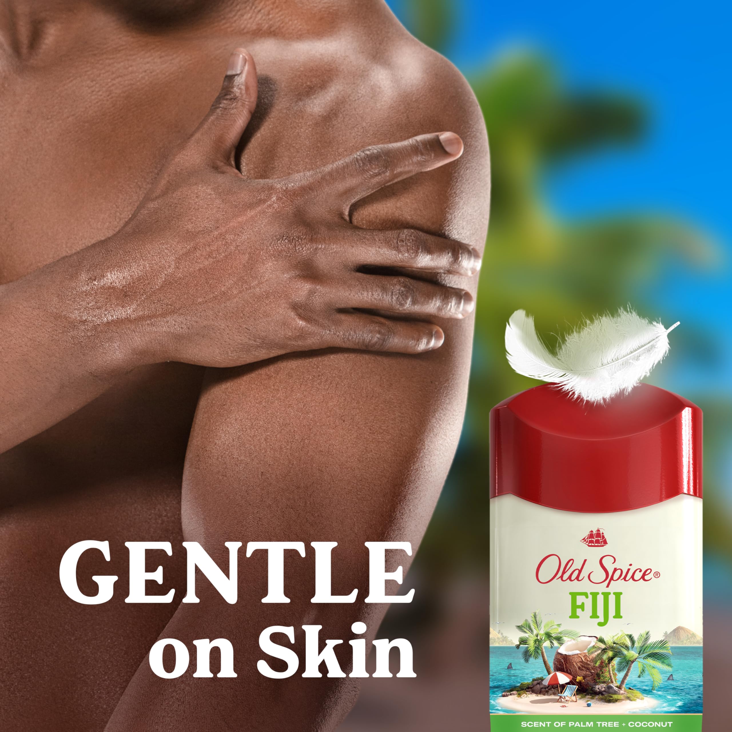 Old Spice Fiji Palm Tree Scent Invisible Solid Deodorant 3-Pack – 24/7 Sweat & Odor Protection