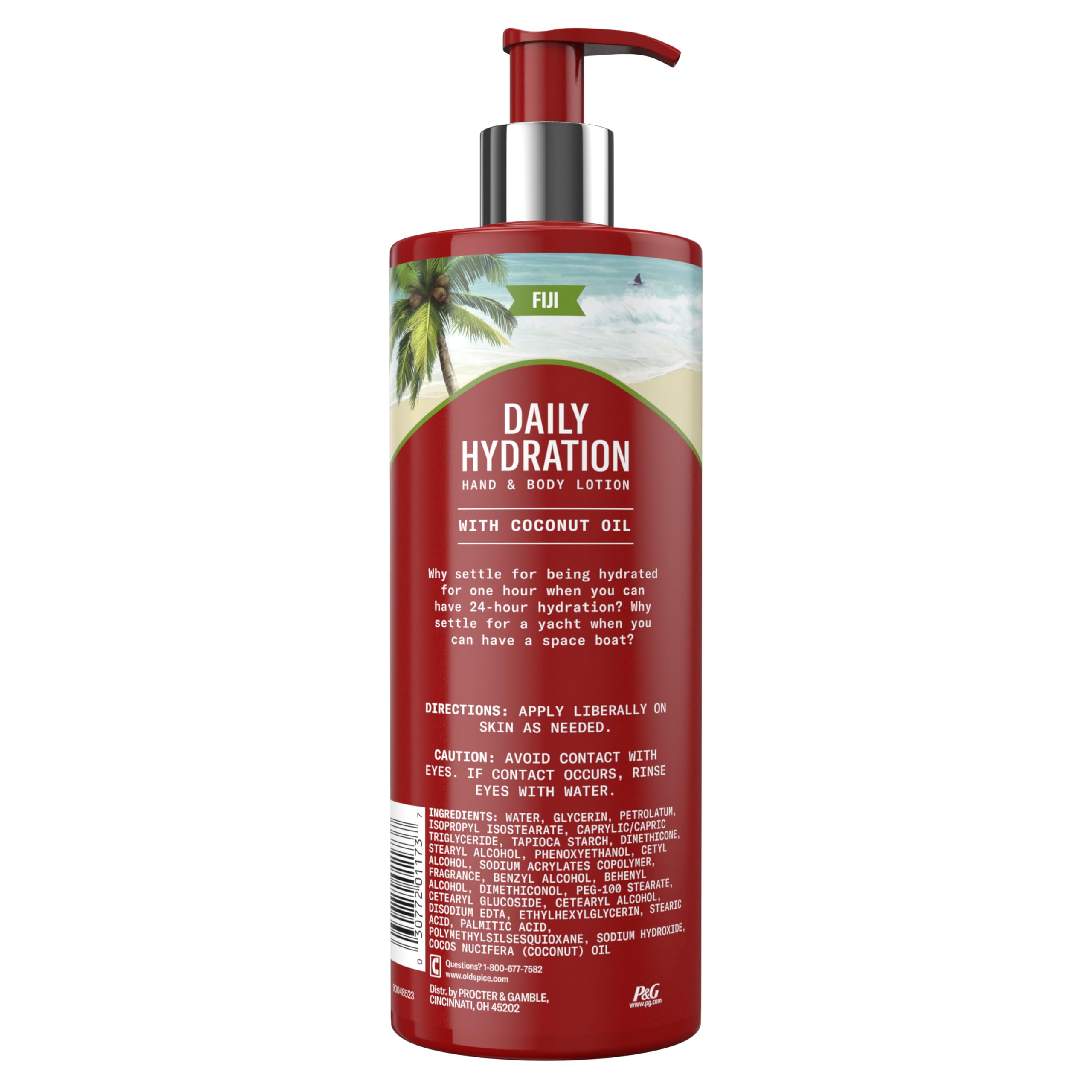 Old Spice Hand & Body Lotion for Men – Daily Hydration 4-Pack, Fiji Coconut Oil Scent