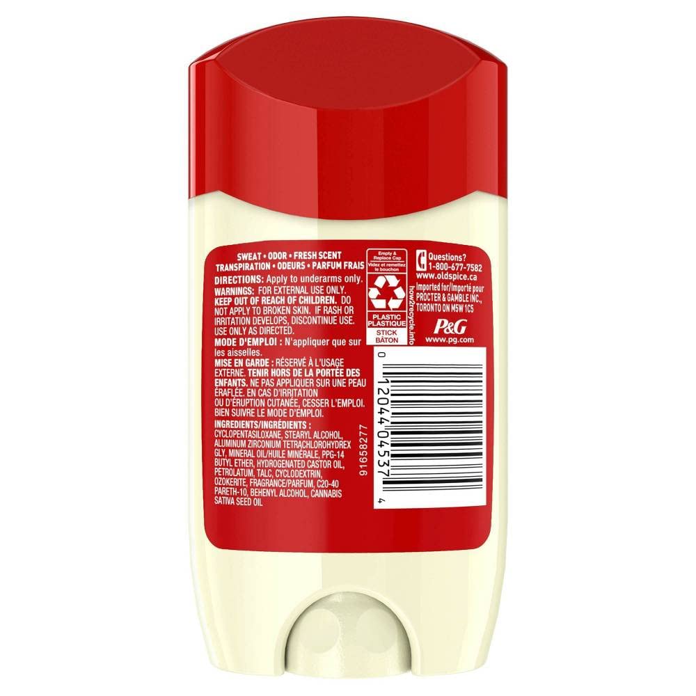 Old Spice Alpine Antiperspirant Deodorant with Hemp Seed Oil – 2.6 oz Pack of 3