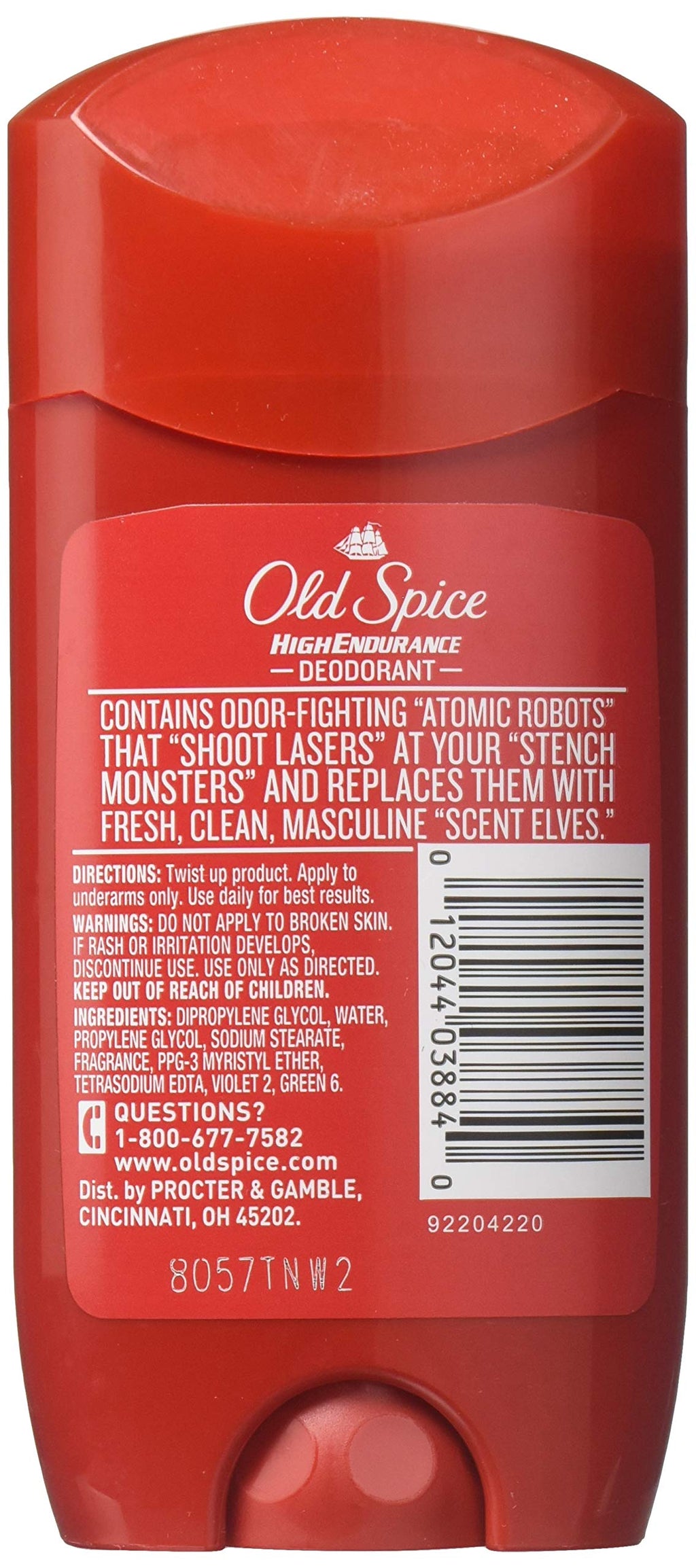 Old Spice High Endurance Deodorant – Fresh, Aluminum-Free, 3 oz (Pack of 12) | 24-Hour Odor Protection
