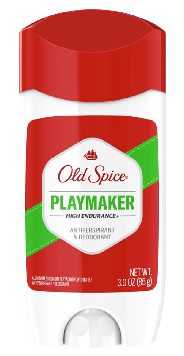 Old Spice High Endurance Invisible Solid Deodorant - Playmaker Scent (Pack of 2, 3 oz each)