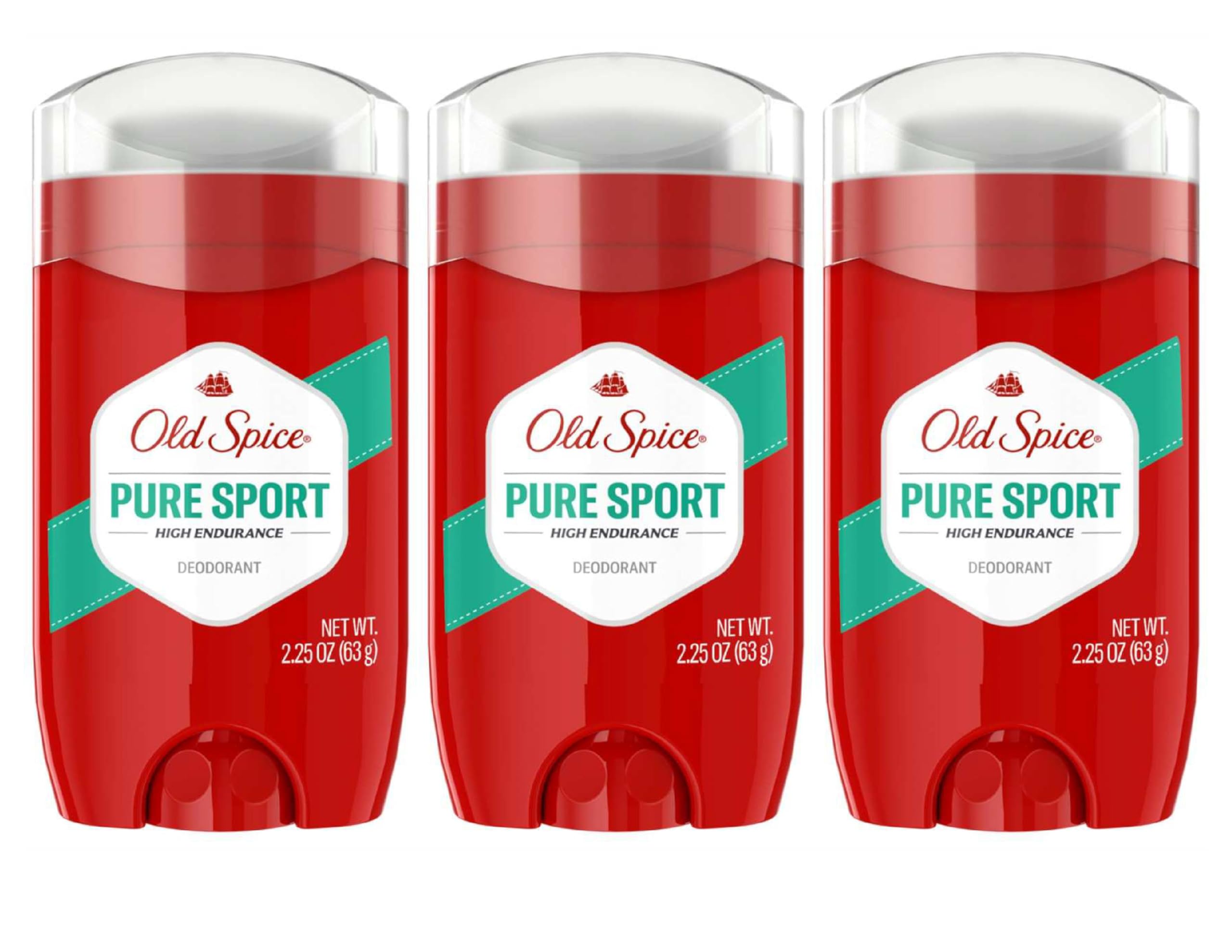 Old Spice High Endurance Pure Sport Solid Deodorant – Pack of 3 (2.25 oz each)