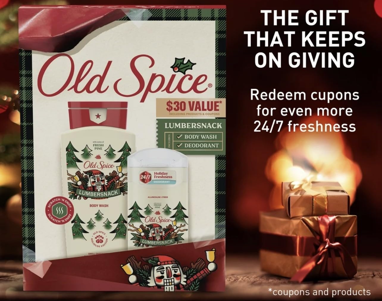 Old Spice Lumbersnack Gift Set – LumberSnack & Snickerdudel Holiday Scents