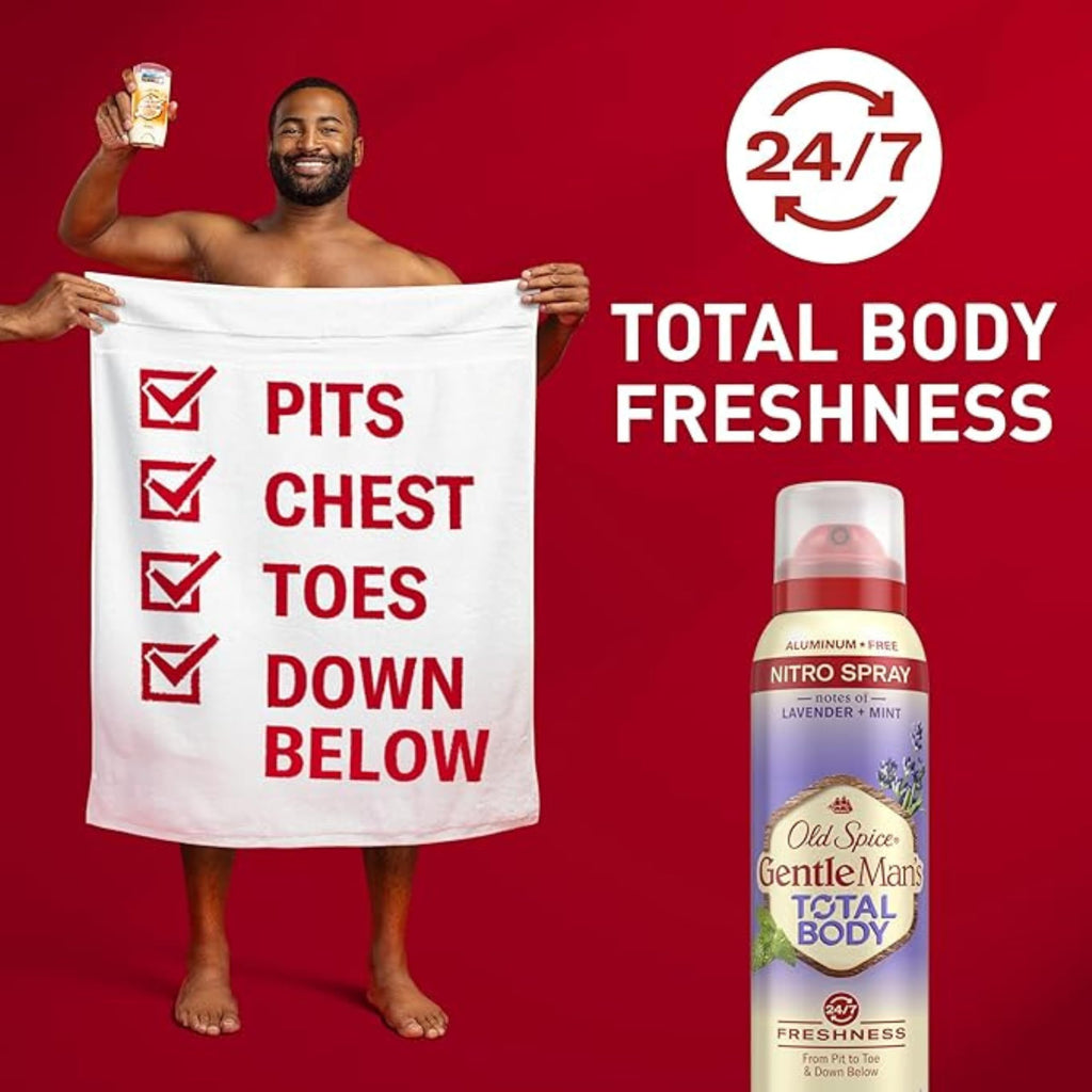 Old Spice Whole Body Deodorant for Men – Lavender Mint, Aluminum-Free, Pack of 3