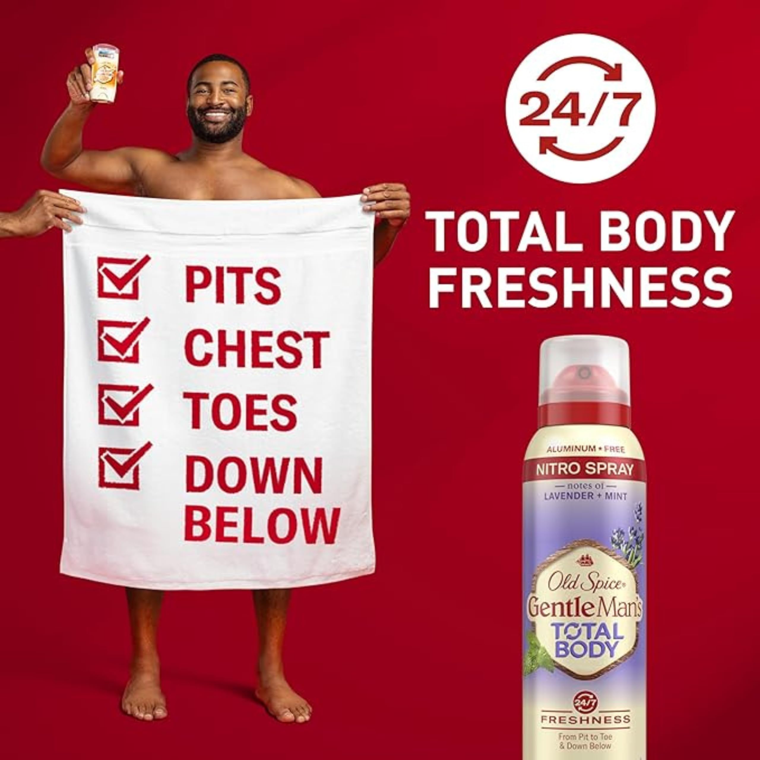 Old Spice Whole Body Deodorant for Men – Lavender Mint, Aluminum-Free, Pack of 3