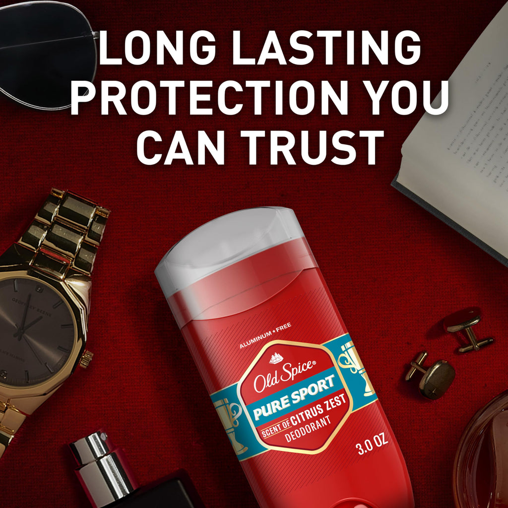Old Spice Aluminum Free Deodorant for Men - 24/7 Odor Protection & Fresh Citrus Scent (3 x 3.0 oz)