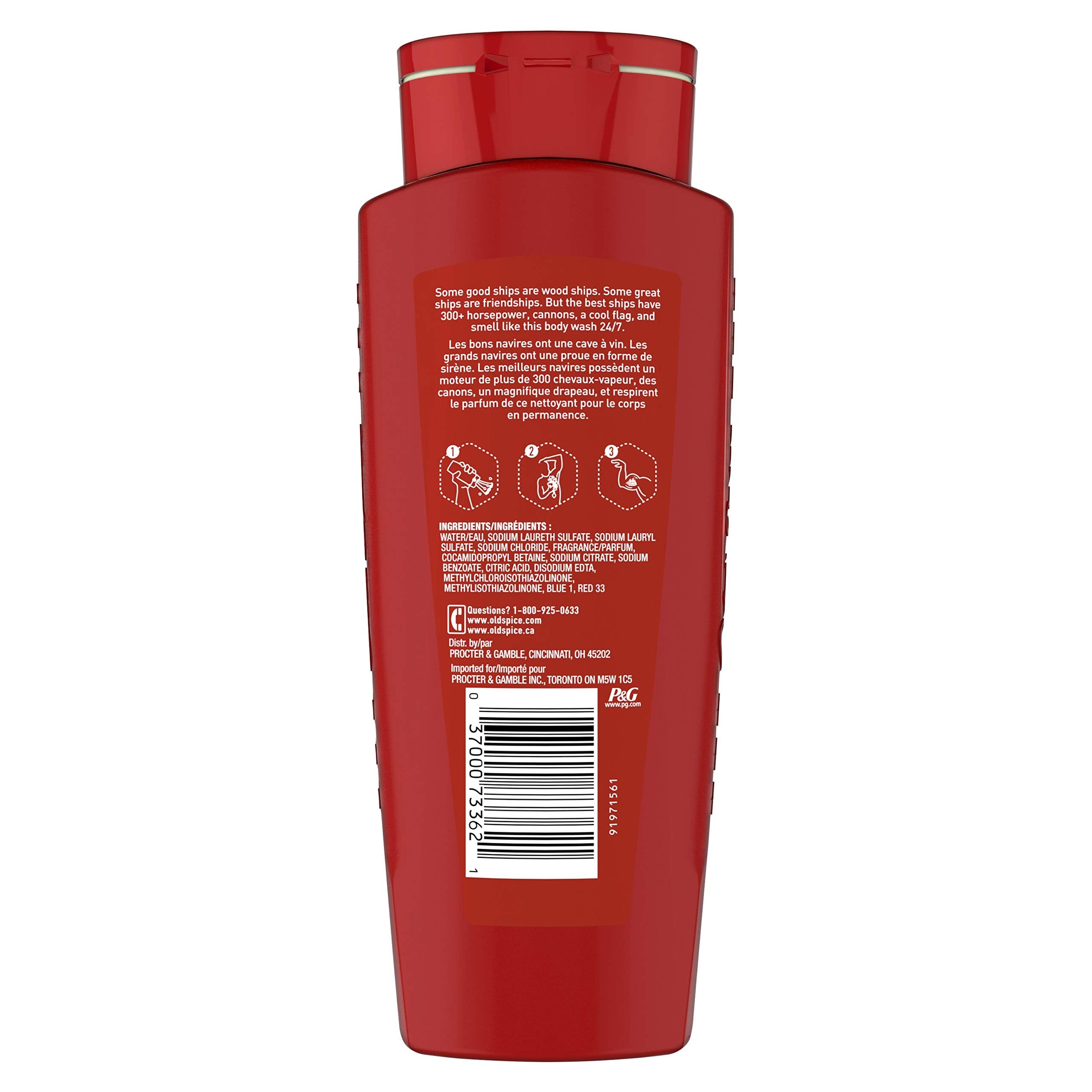 Old Spice Red Collection Captain Body Wash for Men – 16 oz