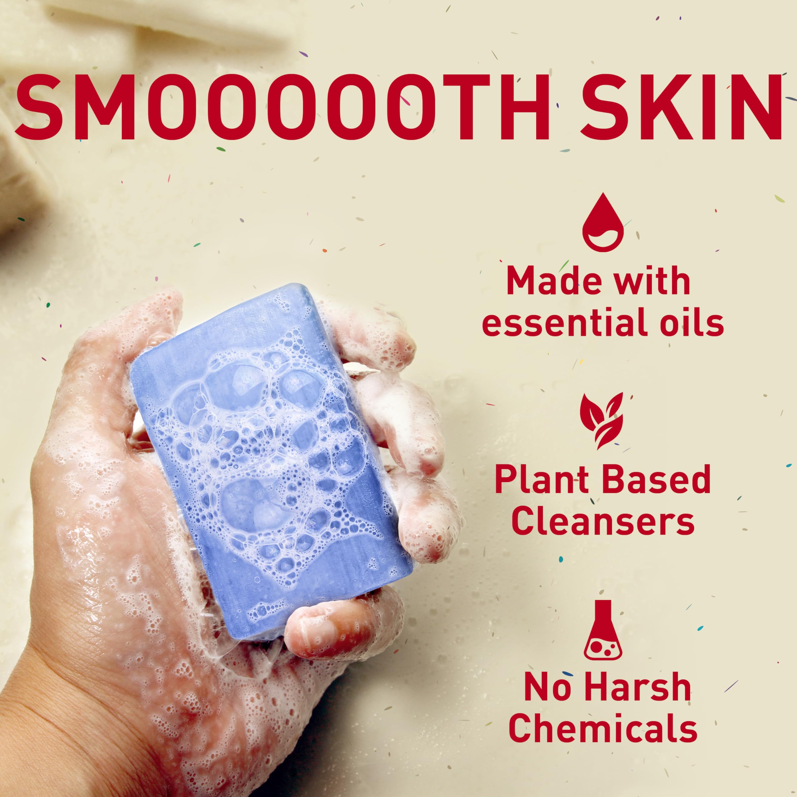 Old Spice Seas the Day Premium Bar Soap – Eucalyptus & Coconut Cream, Plant-Based Cleanser (Pack of 6)